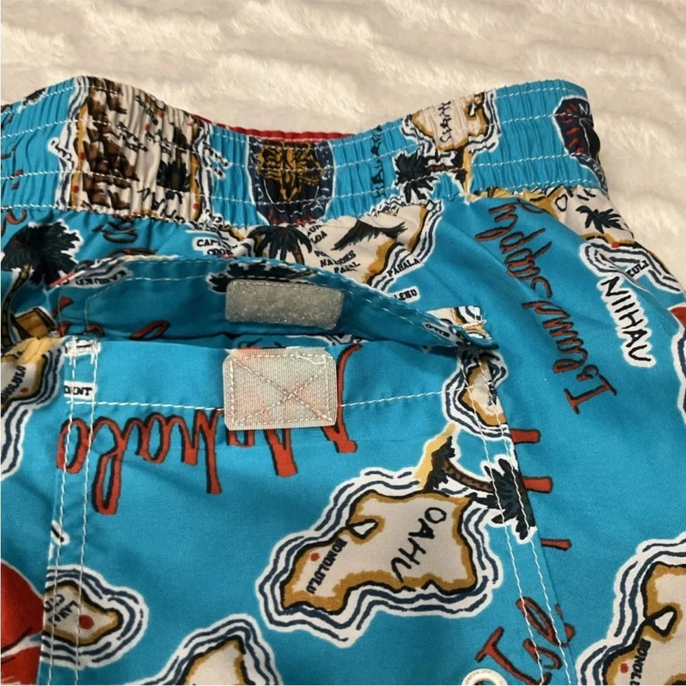Caribbean Joe  Mens Hawaiian Swim Shorts Size‎ Large